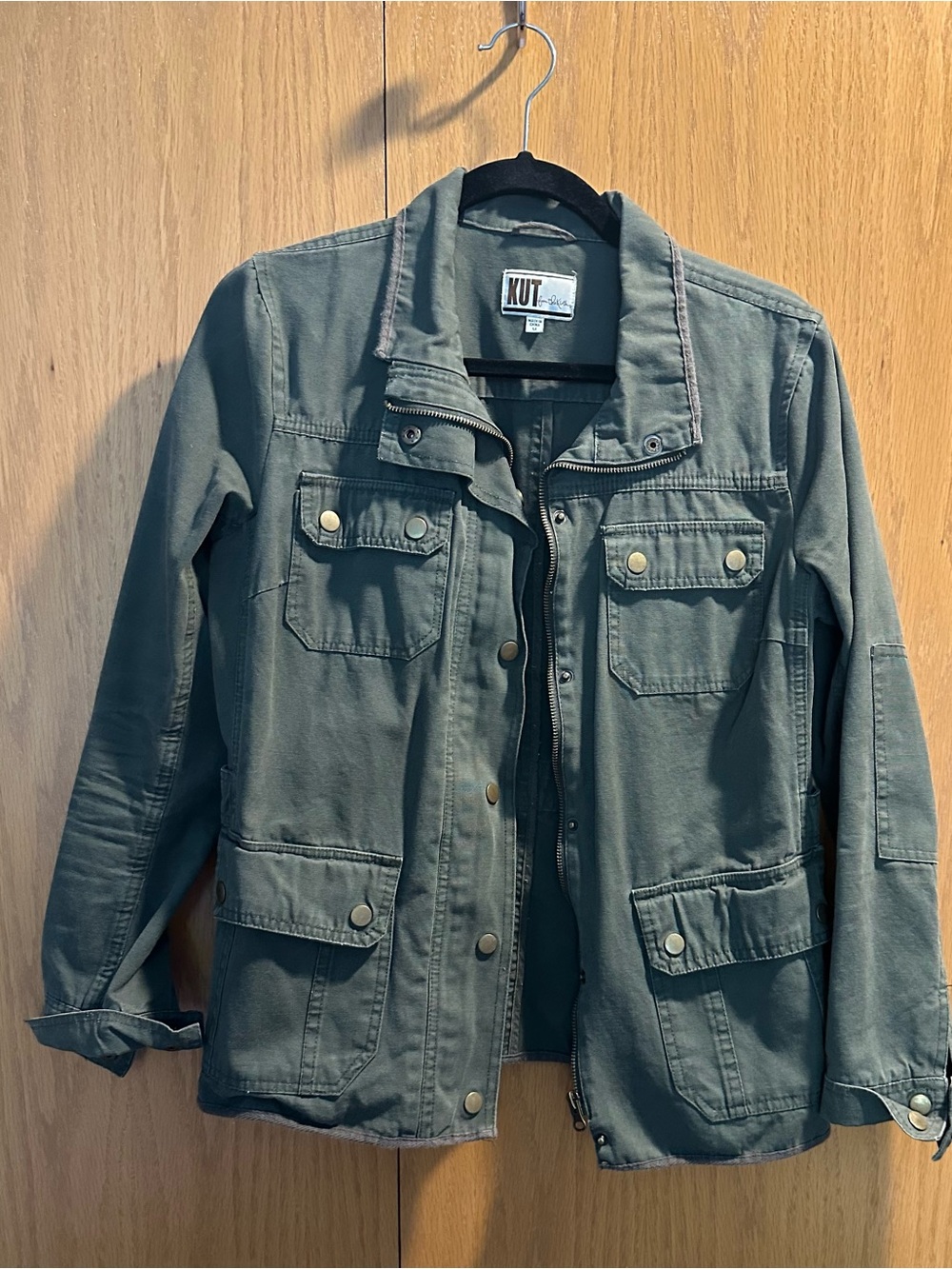 Kut from the Kloth Olive Green Utility Jacket